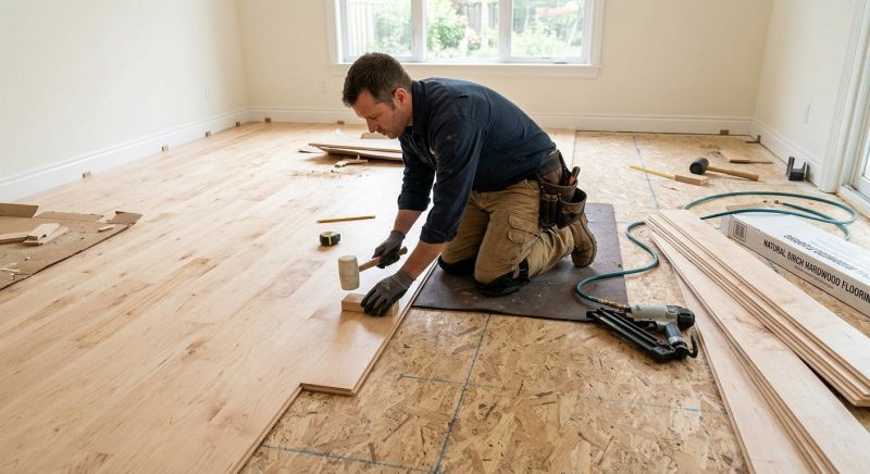 Birch Floor Installation in San Antonio, TX