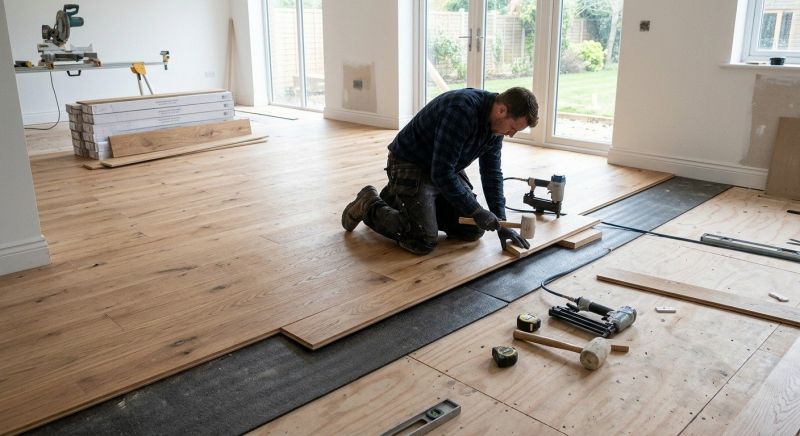 White Oak Floor Installation in San Antonio, TX